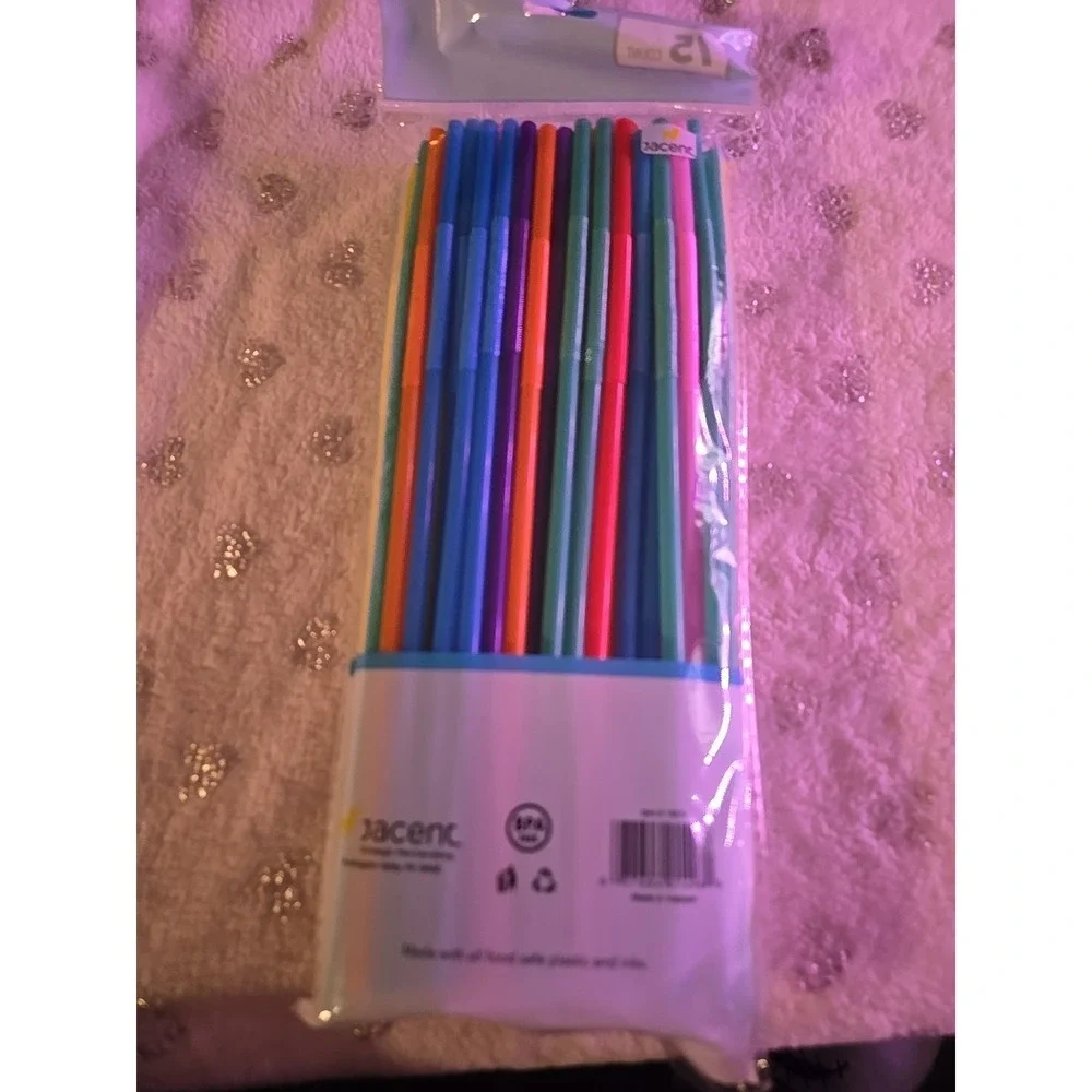 Lami 75 Super Flex Straws Plastic Assorted Colors